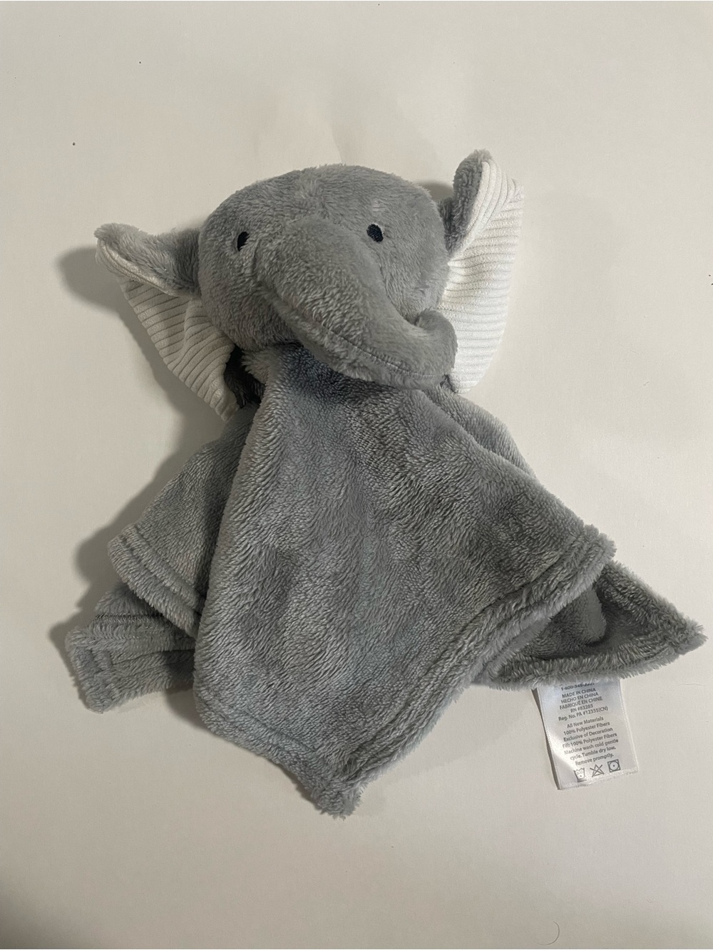 Lambs & Ivy Gray Elephant Soft Baby/Child/Toddler Plush Lovey Security Blanket